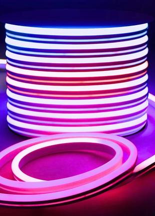 Б/в розумна led стрічка rgb led neon flex light dimmable ip67 водонепроникний 220 в 240 в 10x18 мм з пультом