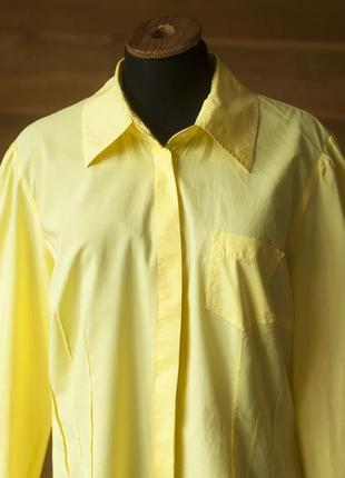 Желтая котоновая женская блузка mark aurel, размер l2 фото