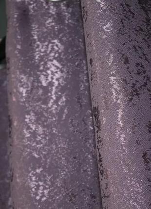 Комплект штор на люверсах (2шт. 1,5х2,5м) льон "pavliani". колір фіолетовий3 фото