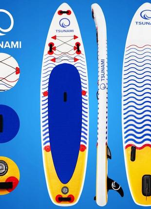 Надувна sup дошка tsunami 350 см з веслом wave t093 фото