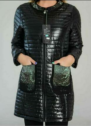 Бомпер, пальто в стразах, люкс качество 💖 размер 54-56.