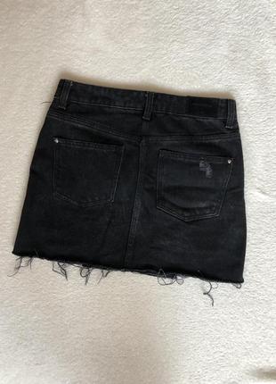 Черная джинсовая юбка2 фото