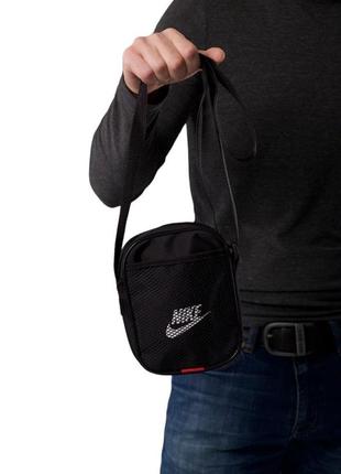 Барсетка через плечо jordan черная сумка мужская на плечо плащевая мессенджер джордан3 фото