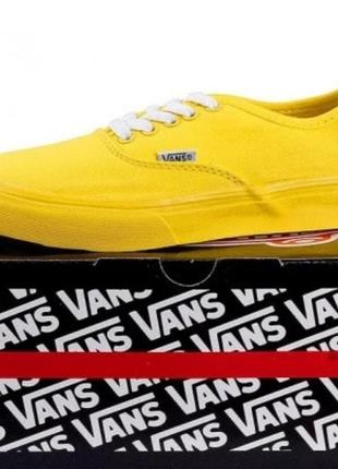 Кеды желтые vans authentic