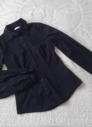 Чёрная блузка, рубашка orsay хлопковая2 фото