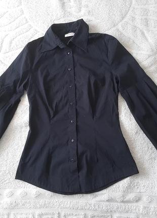 Чёрная блузка, рубашка orsay хлопковая8 фото