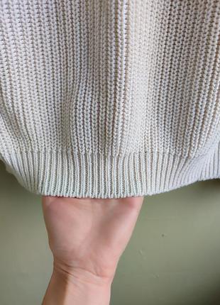 Хлопковый свитер джемпер с кружевом реглан оверсайз9 фото