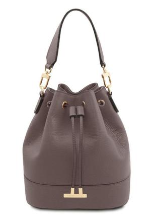 Женская сумка - ведро tl142146 (bucket bag) от tuscany (светлый серо-коричневый)