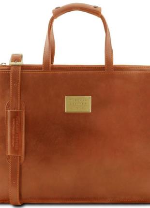 Palermo - женский портфель на 3 отделения из кожи tuscany leather tl141343 (мед)