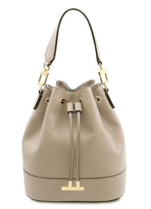 Жіноча сумка — відро tl142146 (bucket bag) від tuscany (світлий сіро-коричневий)