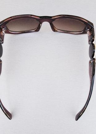 Окуляри в стилі versace стильні сонцезахисні окуляри жіночі коричневі з золотом з градієнтом7 фото