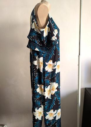 Шикарное платье george пальмовыми листьями и цветами3 фото