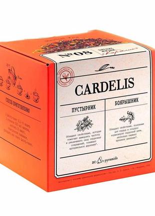 Уценка! срок фиточай 06/23, herbal tea cardelis № 08 (карделис) нл, nl, 20 пакетиков пирамидок