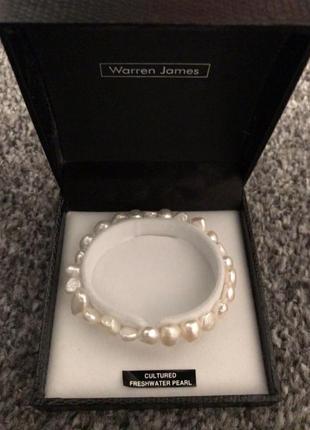 Браслет з перлин жемчугу намистин james warren pearls bracelet