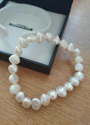 Браслет з перлин перлам намистин james warren pearls bracelet6 фото