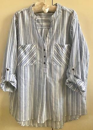 Рубашка блузка в полоску, р. xl /14-16