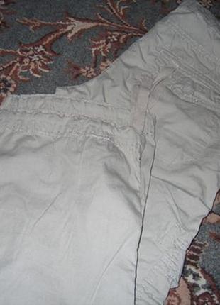 Брюки бежевые h&m (р.34). (спортивный стиль - карго)