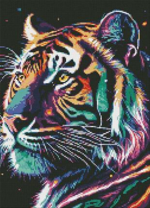 Алмазная мозаика "фантастический тигр" amo7742 с ав стразами 40х50 см