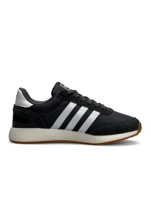 Женские кроссовки серые с белым adidas originals iniki w dark gray white