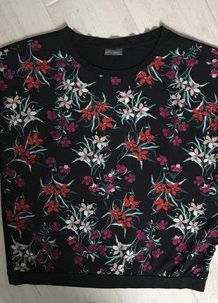 Чудесная, женская кофточка, блуза в цветы.7 фото