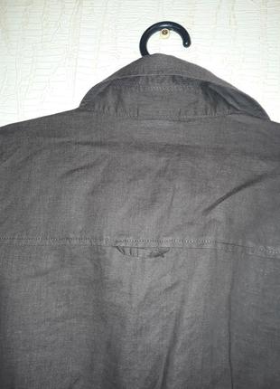 Коричневая, льняная блузка, рубашка biaggini размер 489 фото