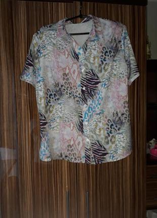 Красивая винтажная блуза,блузка, вискоза, натуральная большой размер