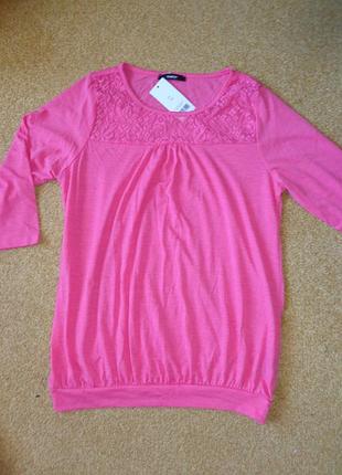 Блуза george (великобритания ) - c кружевной кокеткой - размер uk14 ( eur 42)