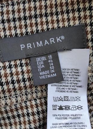 Стильная юбка primark в клетку модного кроя с разрезом спереди3 фото