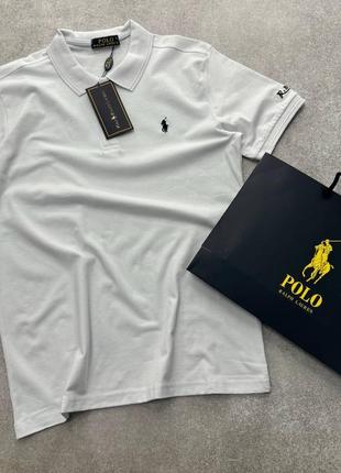 Мужская футболка polo na cały rok Białe
