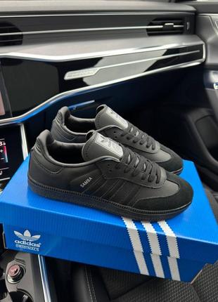 Мужские кеды adidas originals samba all black