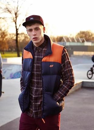 Рухова жилетка diesel fiftyfivedsl down nylon vest orange/blue1 фото