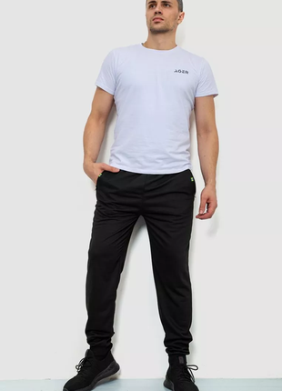 Спорт брюки мужские двунитка, цвет черный, 244r41298