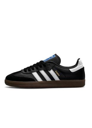 Мужские кеды adidas originals samba black white