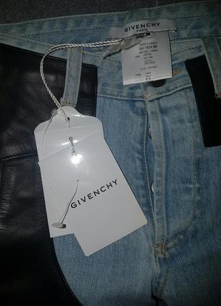 Новые 100% кожа шкіряні кожаные брюки штани джинсы  givenchy, оригінал (gucci dior fendi balenciaga)2 фото