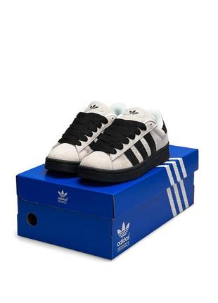 Женские кроссовки adidas campus prm light gray black1 фото