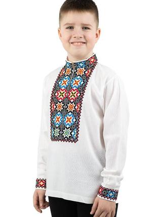 Вышиванка на мальчика, льняная рубашка с вышивкой на подростка