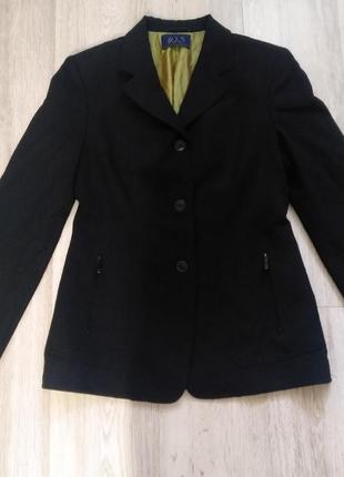 Пиджак-куртка черная удлиненная