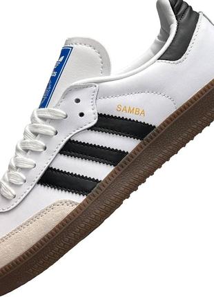 Чоловічі кеди adidas originals samba white2 фото