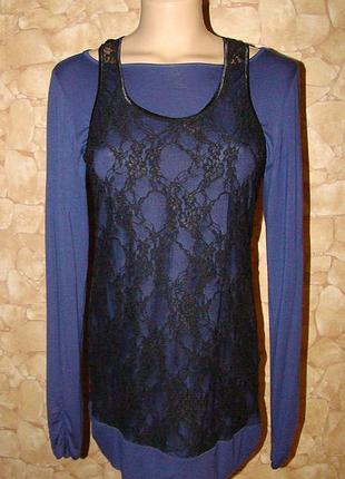 Кофточка (блуза)туника обманка 2-в-1 walk and talk (р.l)