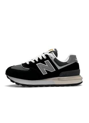 Женские кроссовки new balance classic prm black white reflective (нев балансе)