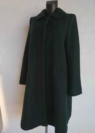 Фирменное стильное качественное натуральное шерстяное пальто колокольчик3 фото
