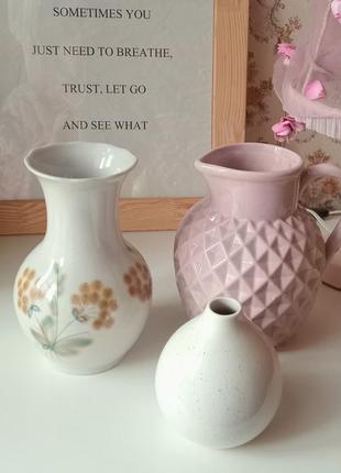 Вази Повська порцеляна ікеа біла рожева кашпо орхідеї1 фото