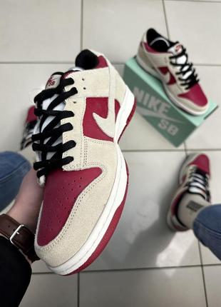 Кроссовки nike sb dunk (ps creamy red)3 фото