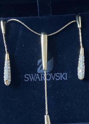 Комплект сережки та кулон swarovski5 фото