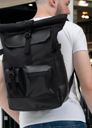 Рюкзак rolltop мужской женский для путешествий и ноутбука, роллтоп большой для города8 фото