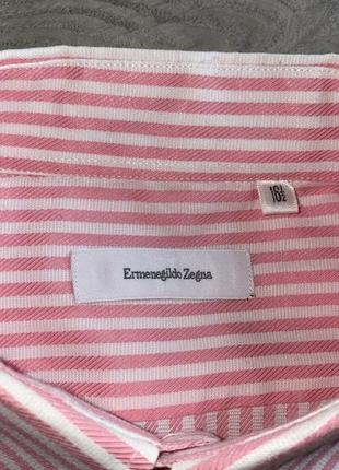 Мужская розовая рубашка ermenegildo zegna5 фото