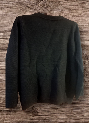 Женский модный теплый свитер плоной вязки рубчик в чёрном цвете.2 фото