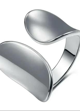 Біжутерія стильна каблучка під срібло широкий перстень сріблястий кільце розємне масивне срібне
