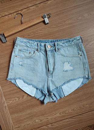 Джинсовые шорты мом от h&m divided ☘️ 36eur/наш 40р