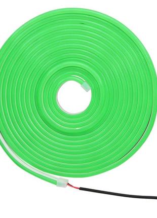 Светодиодная неоновая лента neon 220в jl 2835-120 g ip65 зеленый, герметичная, 5 метров (0764)